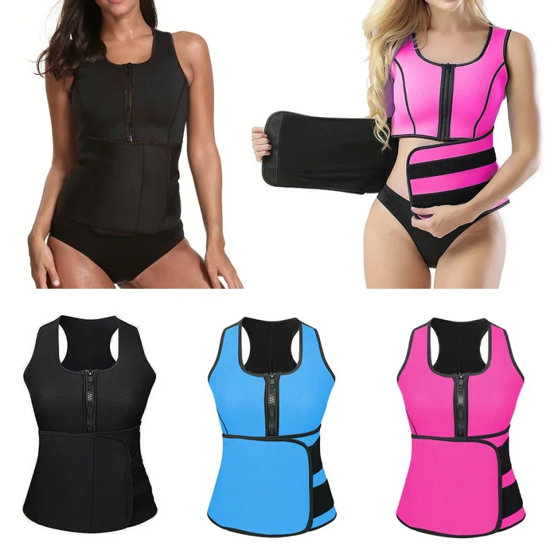 

Women's Zipper Shaperwear Slimming Waist Vest Tummy Control Body Shaper Pupular Waist Trainer Slimming Belt Waist Shapewear 2021