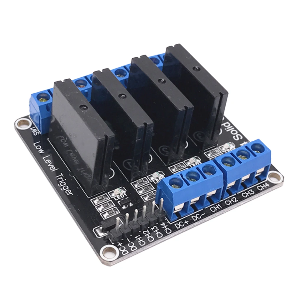 

24V 4 Channel Low Level Trigger Solid State Relay Module 240V 2A Output