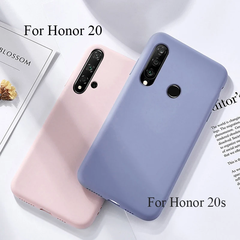 Чехол для Honor 20 s роскошный мягкий жидкий силиконовый резиновый полный защитный