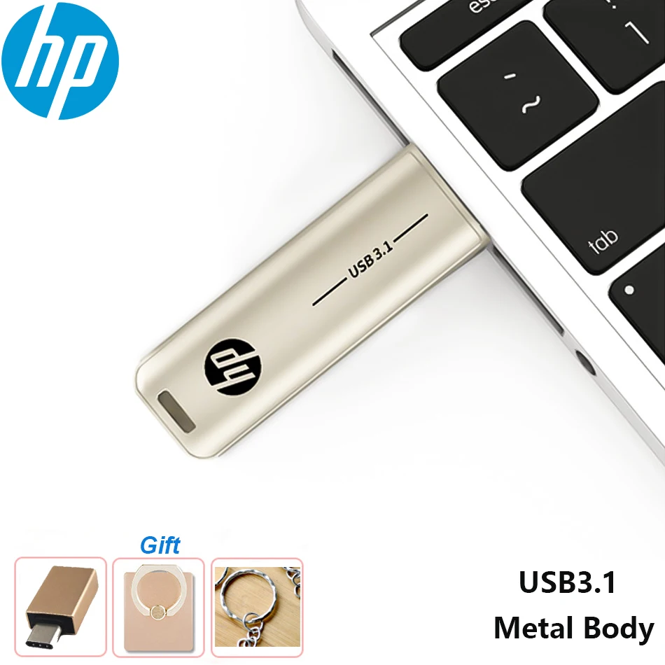 USB флеш накопитель HP Металлический Высокоскоростной 1 ТБ 32 ГБ 64 128 256 512 ГБ|USB