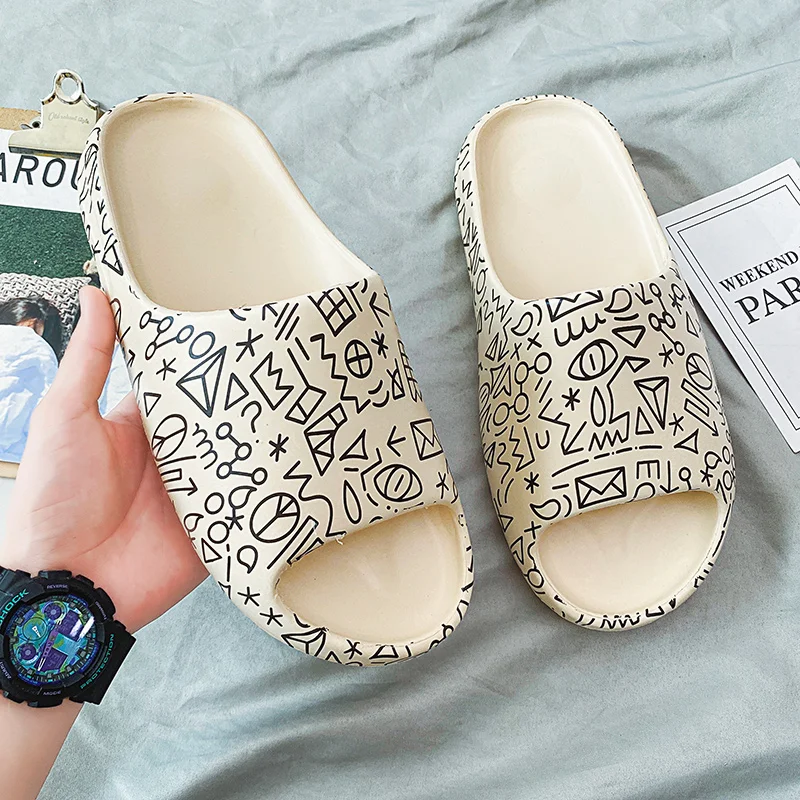 

Women Slippers Summer Women Sandals Slip On Flip Flops Men Beach Slippers Zapatillas Mujer Bathroom Ladies Casual Shoes