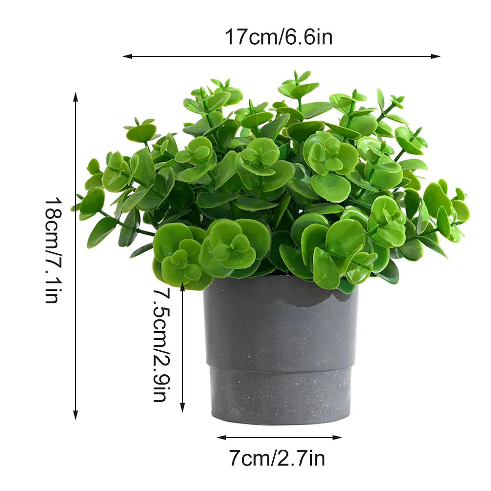 

Bonsai Artificial Grass In A Pot Green Fake Plants Potted Grass Plastic Plants Art Home/Garden/Room/Official Desk Decorations