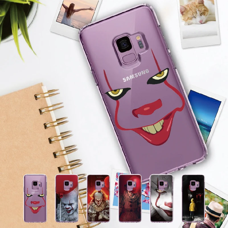 Мягкий кристально тонкий прозрачный защитный чехол Pennywise для Samsung Galaxy Note 8 9 10 A7 A8 S8