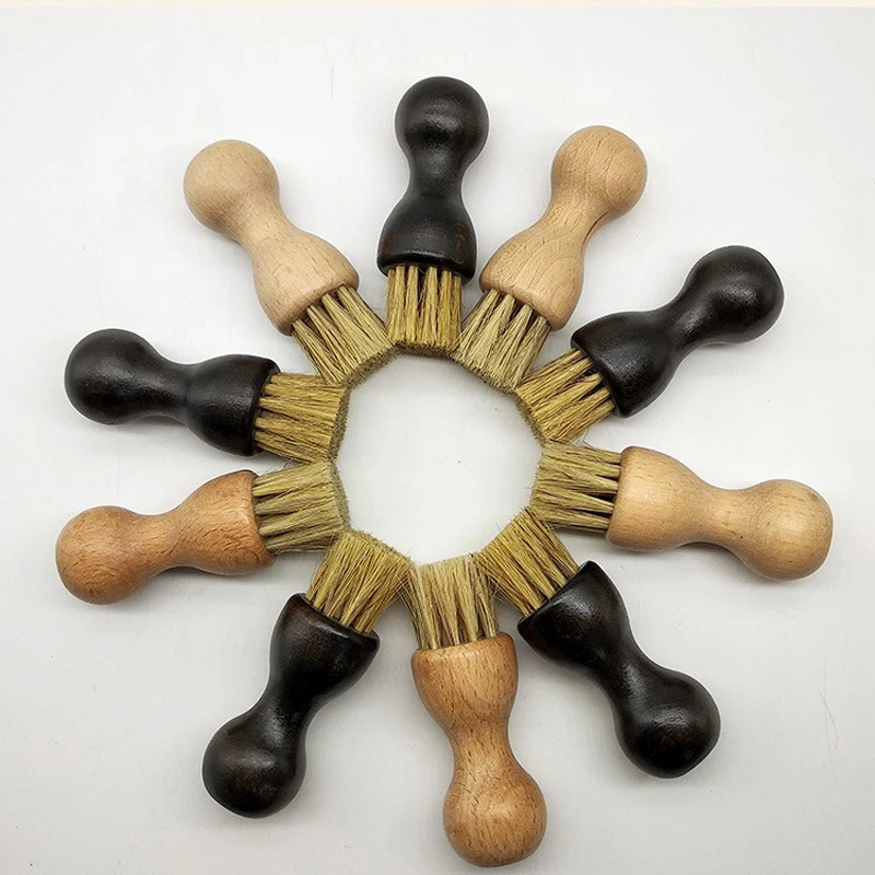 

100 шт. цилиндрическая щетка для обуви с деревянной ручкой блестящая свиная щетка для волос полированная щетина для очистки щетины полировальные щетки