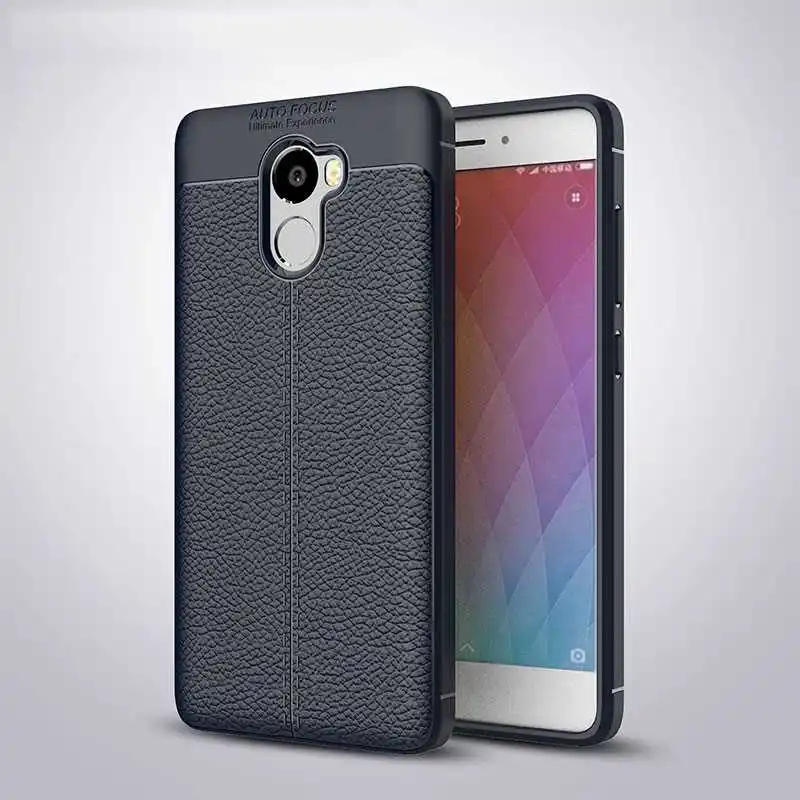 Чехол Leathe Xiaomi Redmi 4 Pro, роскошный кожаный мягкий силиконовый чехол из ТПУ для Redmi 4, ударопрочный бампер, силиконовый чехол из ТПУ Redmi 4 Pro