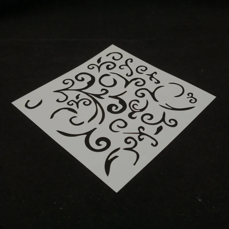 13*13 flourishing pattern pvc Layering Stencils for Diy scrapbook coloring painting stencil home decor diy etc. Product image | Канцтовары