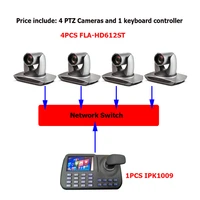 wide angle 12x 1080p full hd video conferencing ptz camera sdi dvi ip streaming and 5inch lcd screen keyboard controller