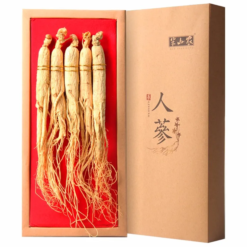 

Jilin Changbai Mountain Raw Sun-dried Ginseng 5 sticks 50g, Soaking Medicinal Materials Containing ginsenosides