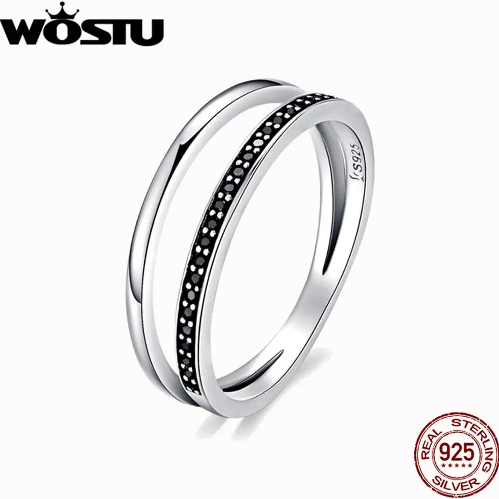 WOSTU,,, настоящее 925 пробы, серебряные кольца для женщин, кот, радуга, кольцо на удачу, люкс класс, S925, ювелирное изделие, подарок, Прямая поставка