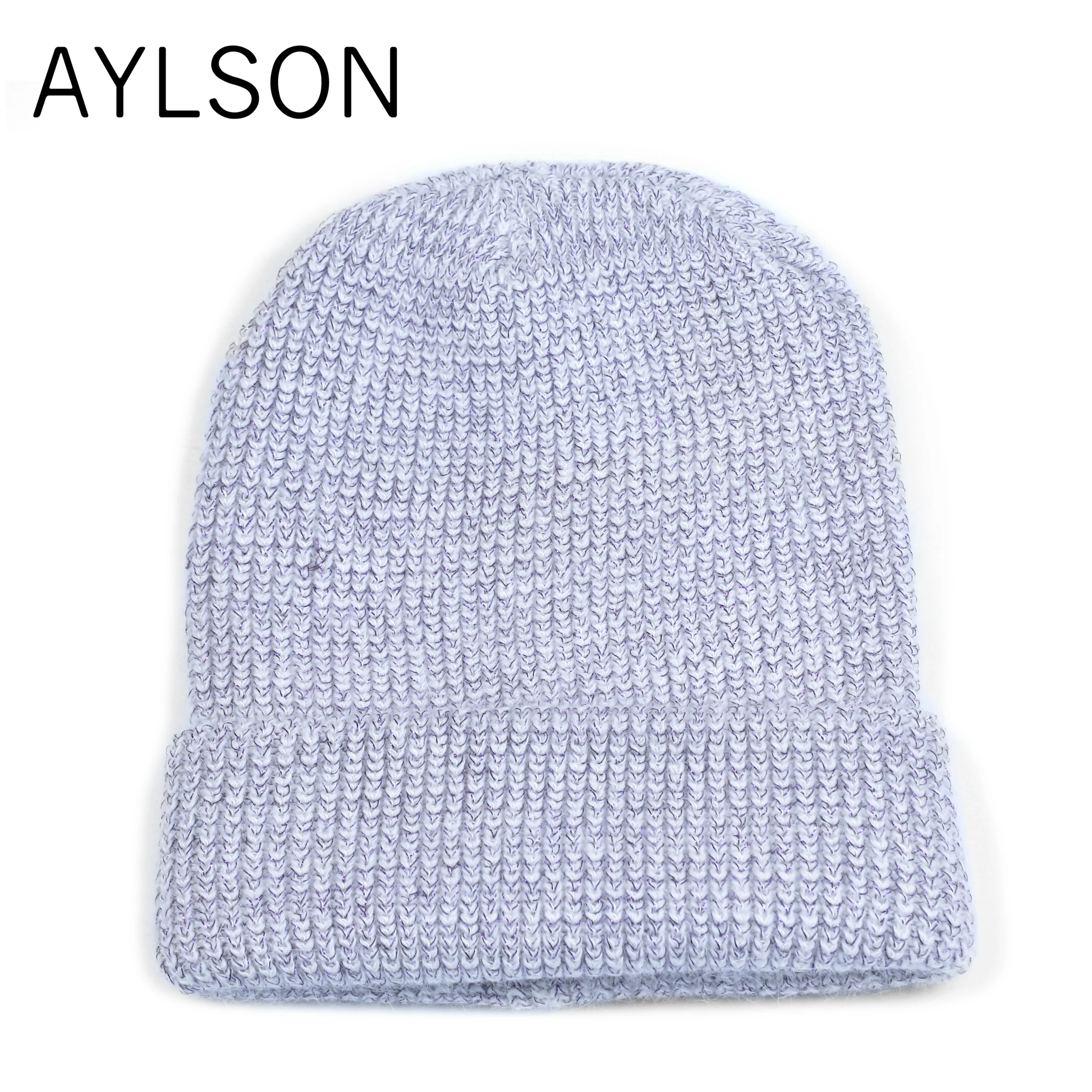 2019 Осенняя хлопковая шапка с кроличьим мехом мягкие вязаные шапки женские