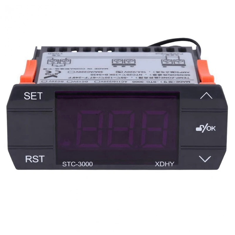 

Термостат с цифровым контроллером температуры, STC-3000-110 В, 30 А