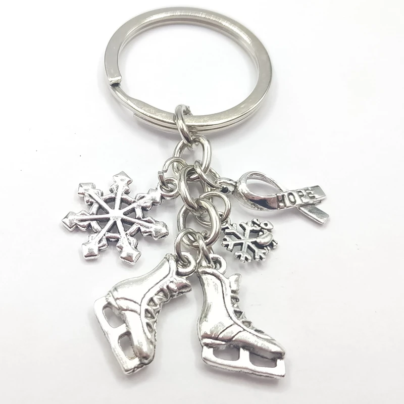 Брелок для ключей ювелирные изделия античная подвеска с лезвием из льда синей