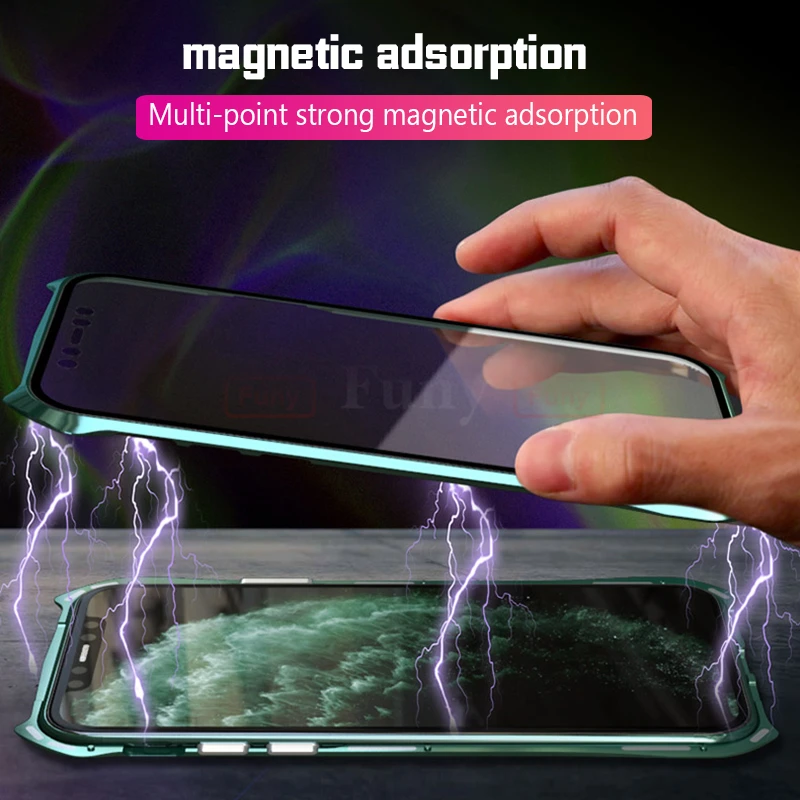 Для iPhone11 Pro Max Чехлы Магнитный чехол для iPhone 11 чехол 360 металлический чехол для телефона полное покрытие чехол для телефона iPhone11 Pro