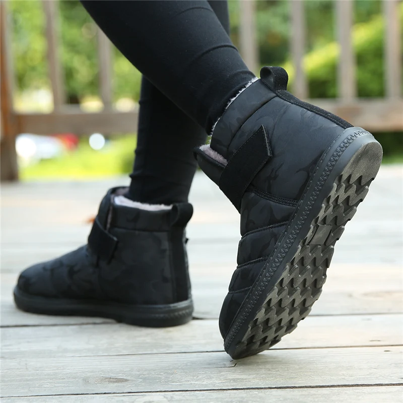 Мужские зимние ботинки теплая зимняя обувь мужские короткие хлопковая