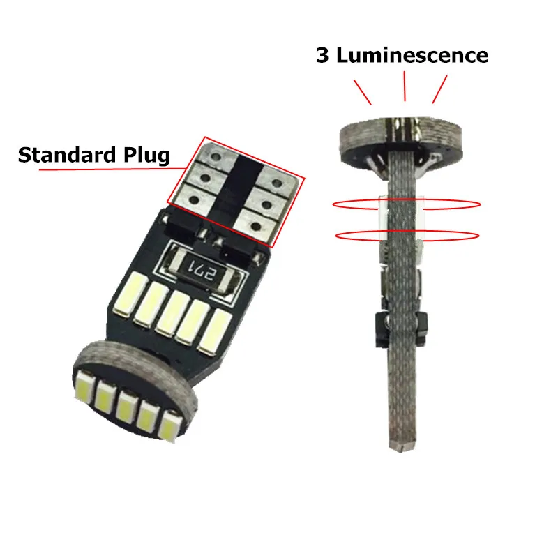 1 шт. t10 w5w canbus luz interior del coche 15 led 501 26 4014 SMD instrumento luces lappara de bulbo Luz cukula без ошибок 12 В |