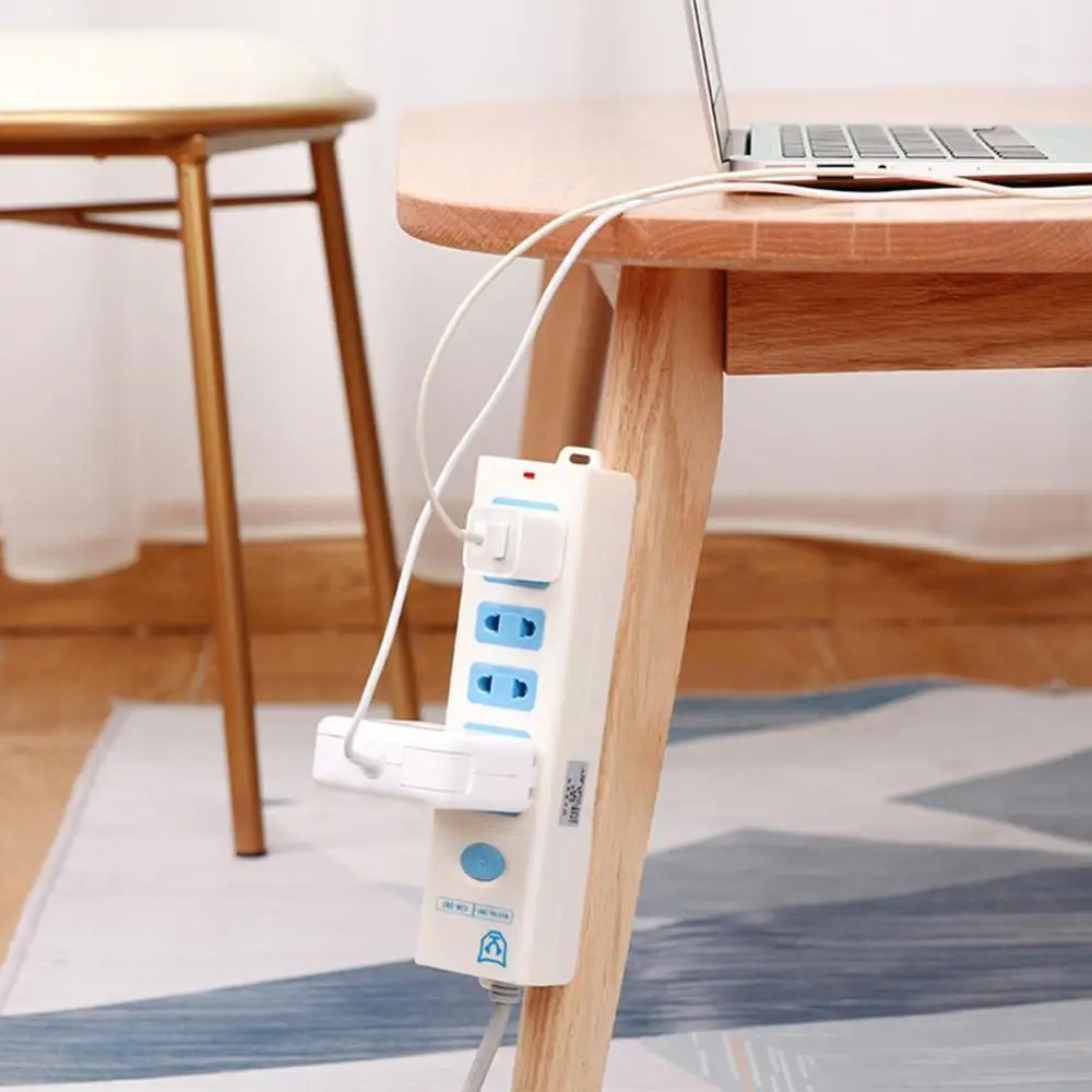 

Wall-Mounted Sticker Punch-free Plug Fixer Home Self-Adhesive Power Organizer Strip Socket Wire Seamless Fixer Holder Cable M8F9