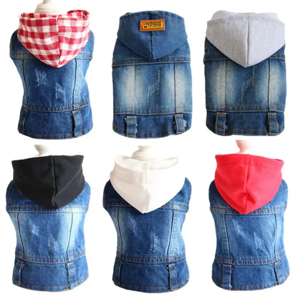 

Spring Denim Dog Vest Shih Tzu Clothes for Small Dogs Yorkshire Terrier Puppy Jeans Jacket for Chihuahua Apparel Cat Clothes