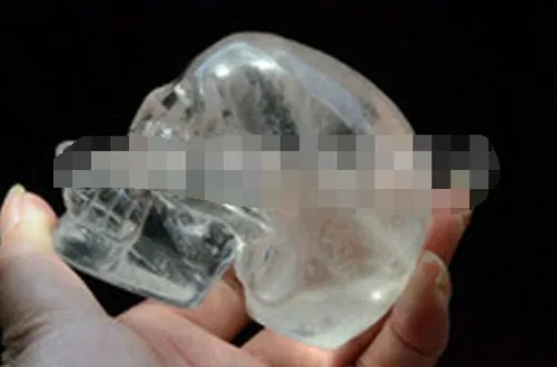 YM 309 ТИБЕТ ГИМАЛАЙСКИЙ натуральный вода прозрачный кварцевый хрустальный череп