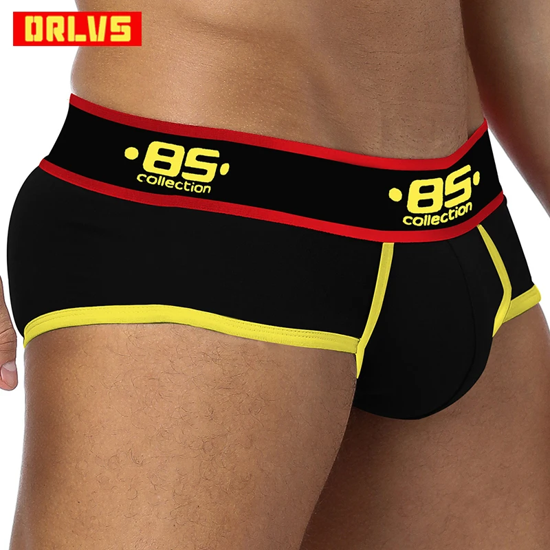 

ORLVS 85 Hot Men Briefs Underwear Pure Cotton Pure Color Sexy Trunks Briefs Men Underwear Cuecas Gay Underwear Shorts Briefs