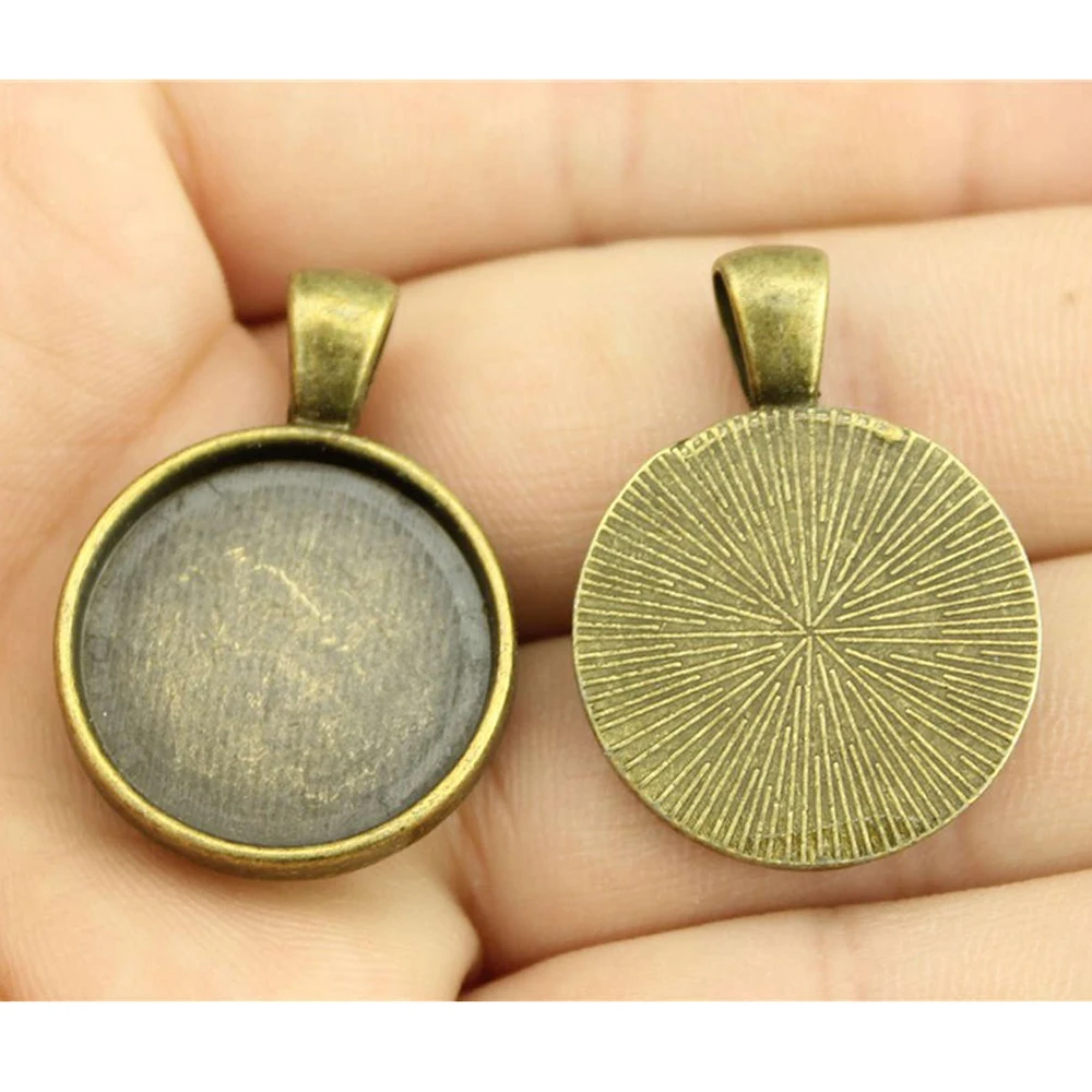 

WYSIWYG 5pcs 20mm Inner Size 31x22mm Outer Size Vintage Antique Bronze Color Zinc Alloy Cameo Cabochon Base Setting