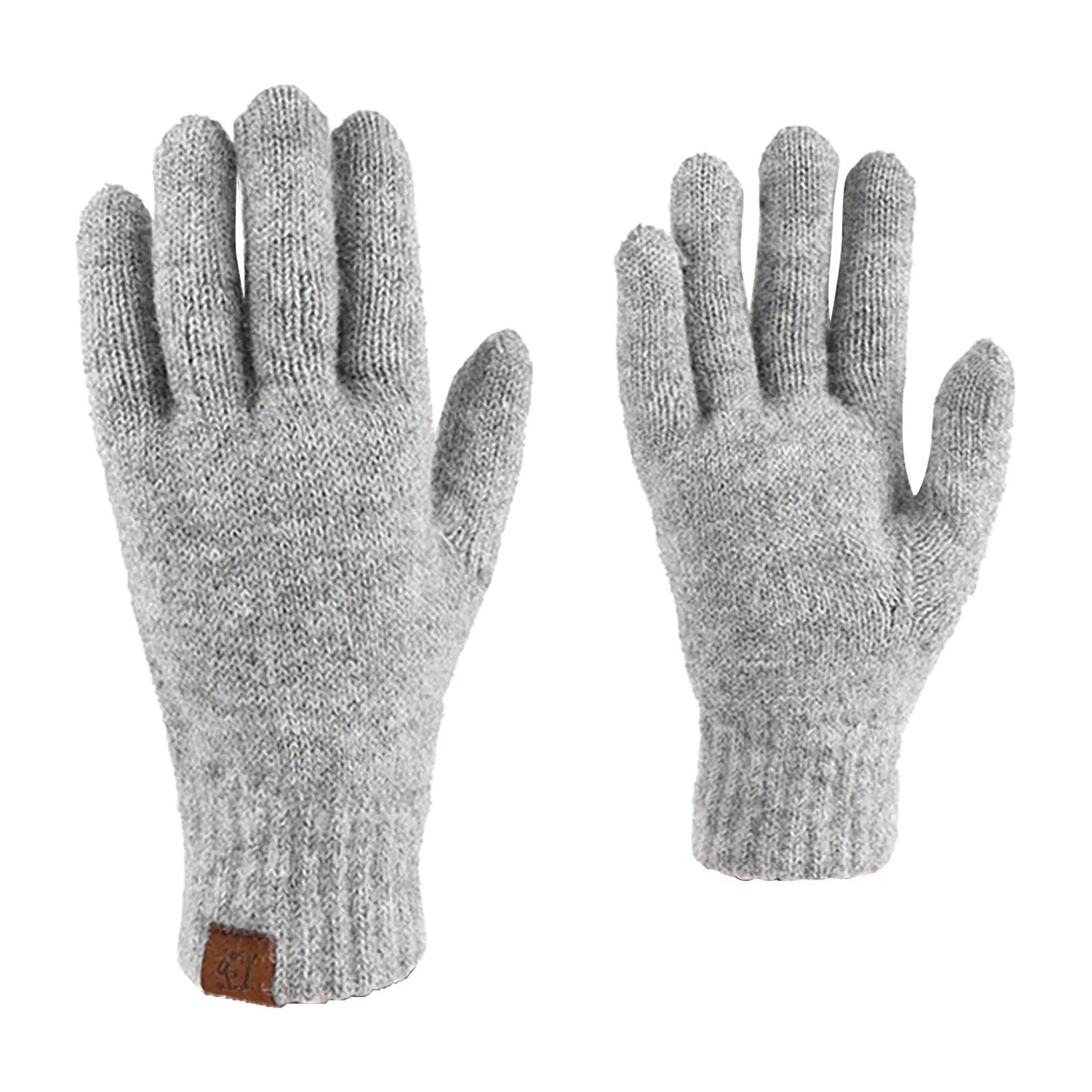 

Перчатки с пальцами зимние осенние теплые плотные мужские женские перчатки унисекс трикотажные однотонные Модные Плотные варежки спортивные перчатки для улицы