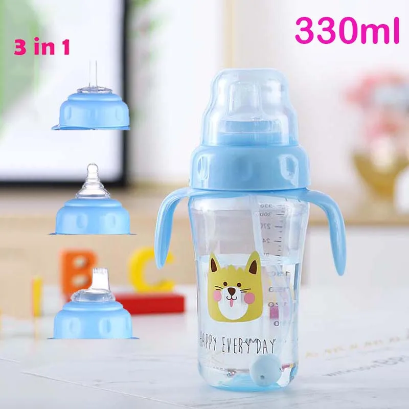 3 в 1 для малышей и детей постарше детская портативная кормления Бутылка питьевой