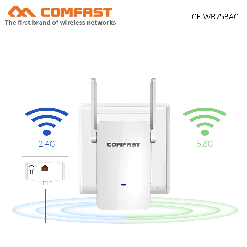 802.11b/g/n/ac беспроводной wifi ретранслятор 1200 Мбит/с сетевая антенна расширитель