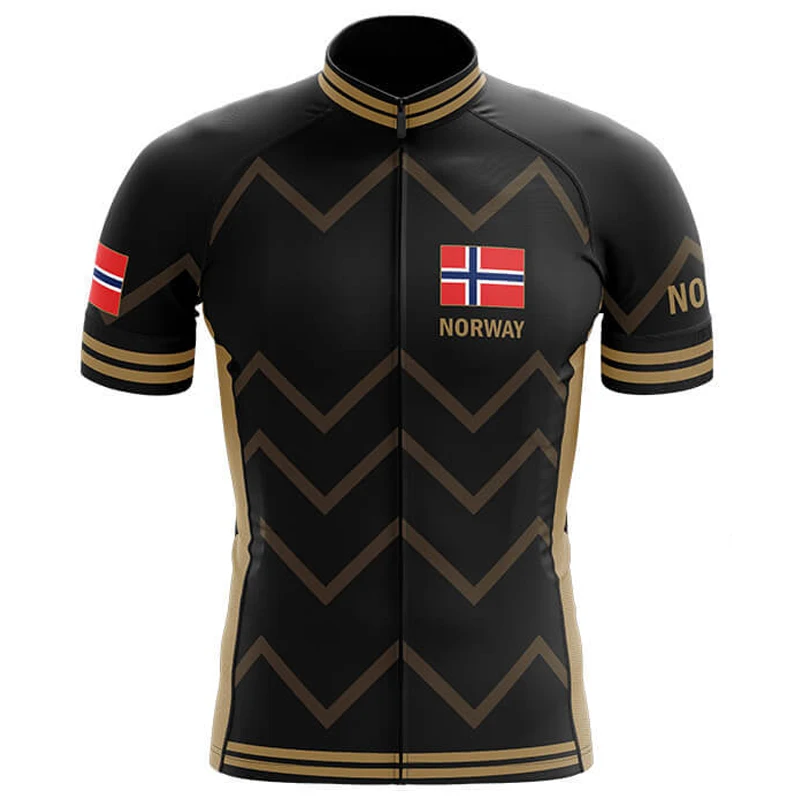 Лето Норвегия короткий рукав Pro Велоспорт Джерси Горный Велосипед Одежда Майо Ropa