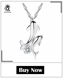 ORSA JEWELS, милое ожерелье из серебра 925 пробы с лисой и вставкой, 1 карат, подвижное Очаровательное ожерелье из стерлингового серебра с кубическим цирконием, ювелирное изделие SN53