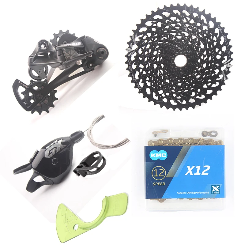With CN-X12 and Tool SRAM GX EAGLE 1X12S 12 Скоростей Малый набор для горного велосипеда рычаг переключения передач задний переключатель цепи кассета 10-50T MTB - Цвет: With CN-X12 and Tool