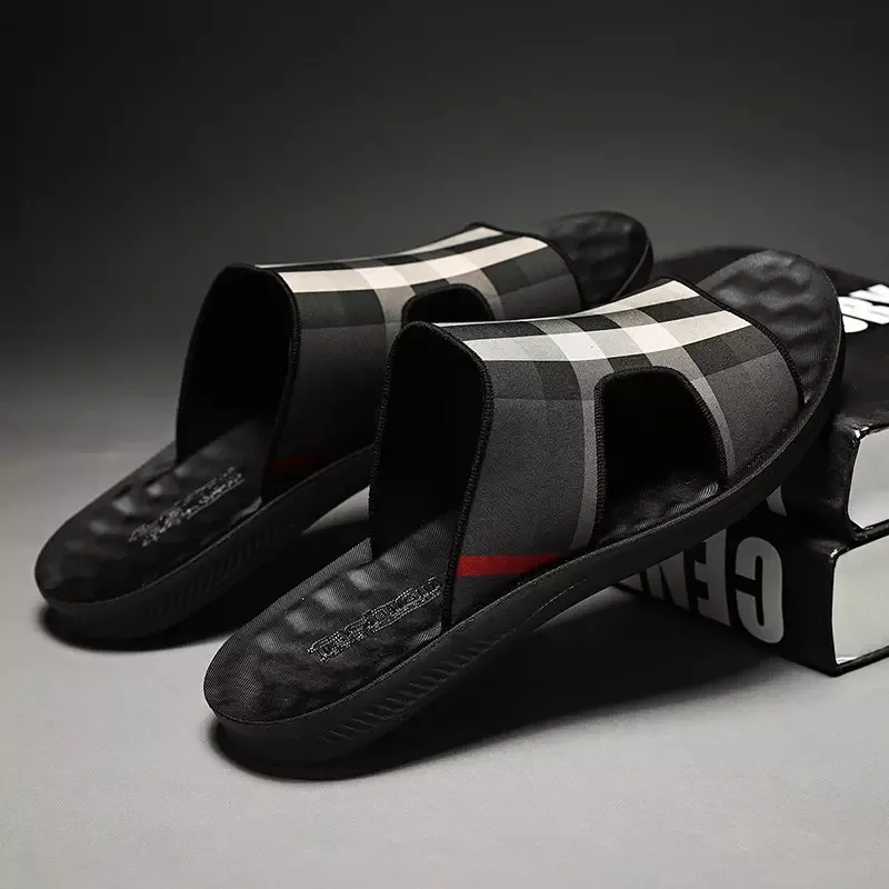 Модные Дизайнерские мужские тапочки WEH 2020 наружная одежда кожаные сандалии