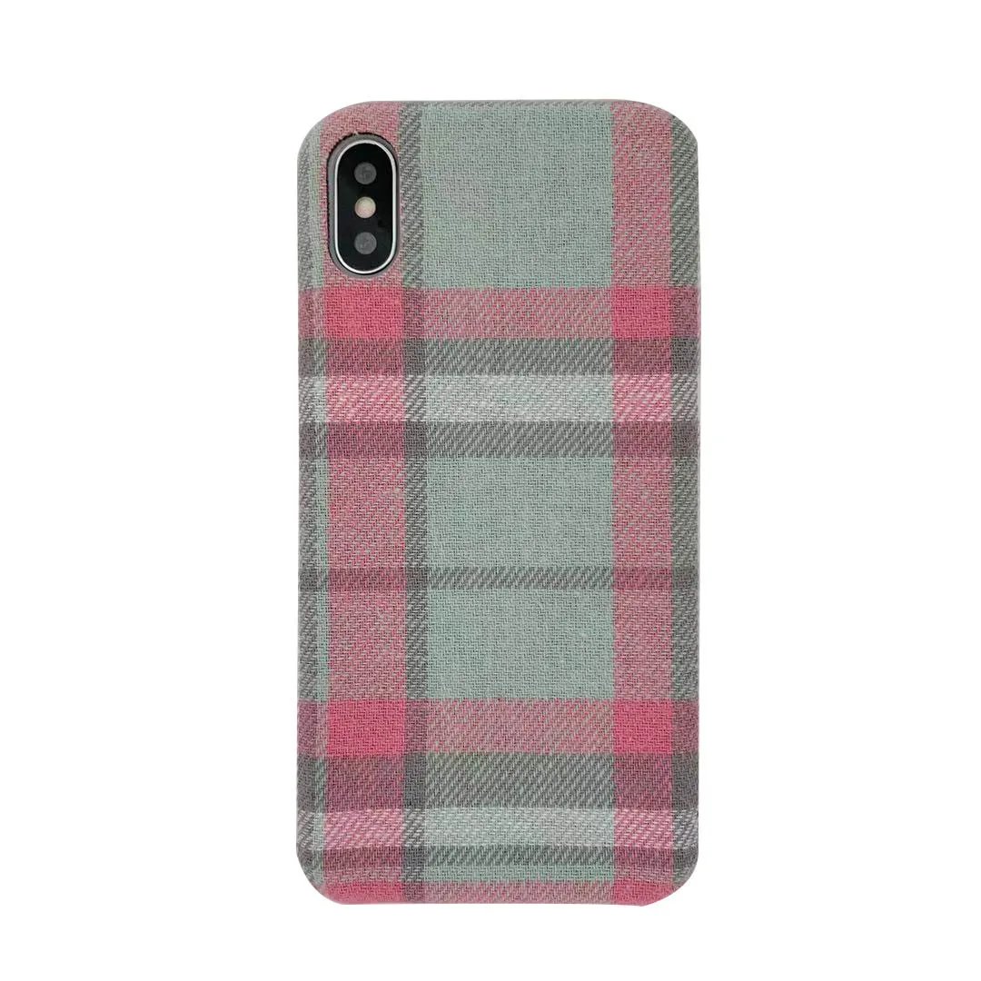 Для iPhone 11 Pro Max 11Pro 7 8 Plus X XR XS Чехлы в клетку из мягкой ткани зимняя теплая мягкая