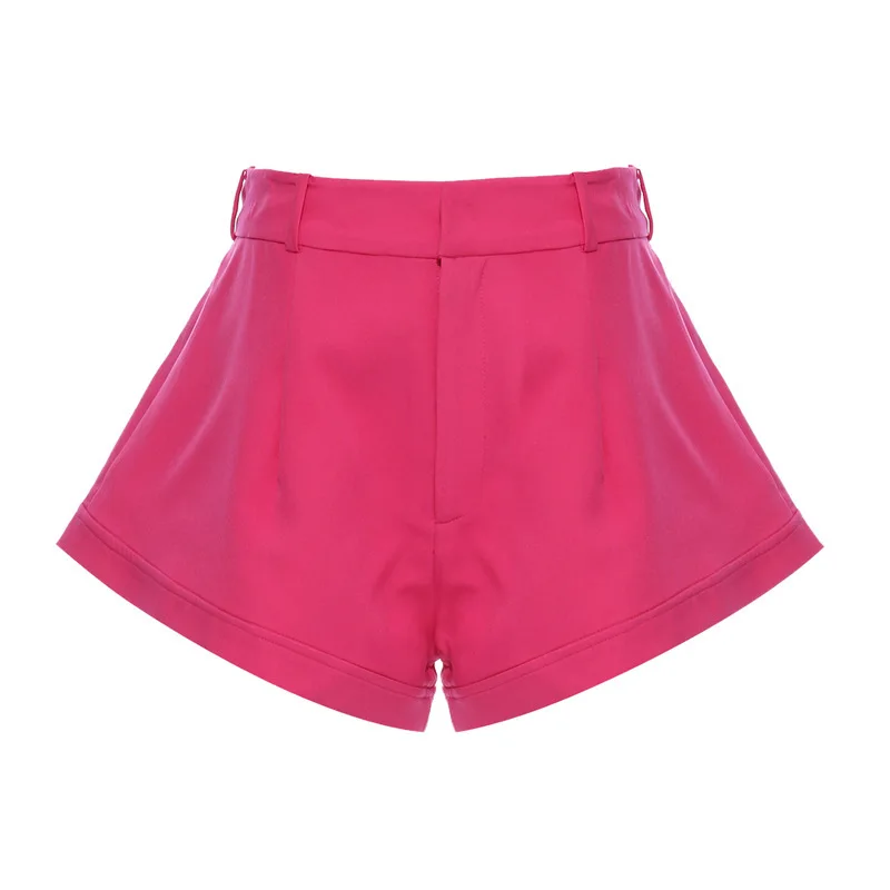 DEAT Women Rose Red Brief Temperament Wide Leg Shorts New High Waist Loose Fit Trousers Fashion Tide Spring Summer 2020 1T663 | Женская