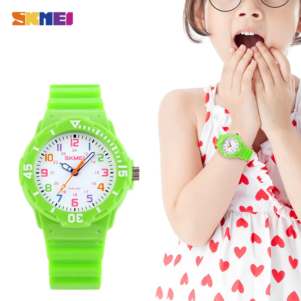 Skmei Relógio de Pulso Infantil de Quartzo Relógio Fashion para Crianças Impermeável de 50m Relógios de Pulso para Meninos Meninas 1043 Relógios infantis