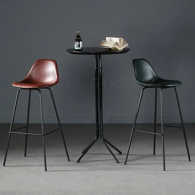 Скандинавский барный стул из кованого железа современный минималистичный