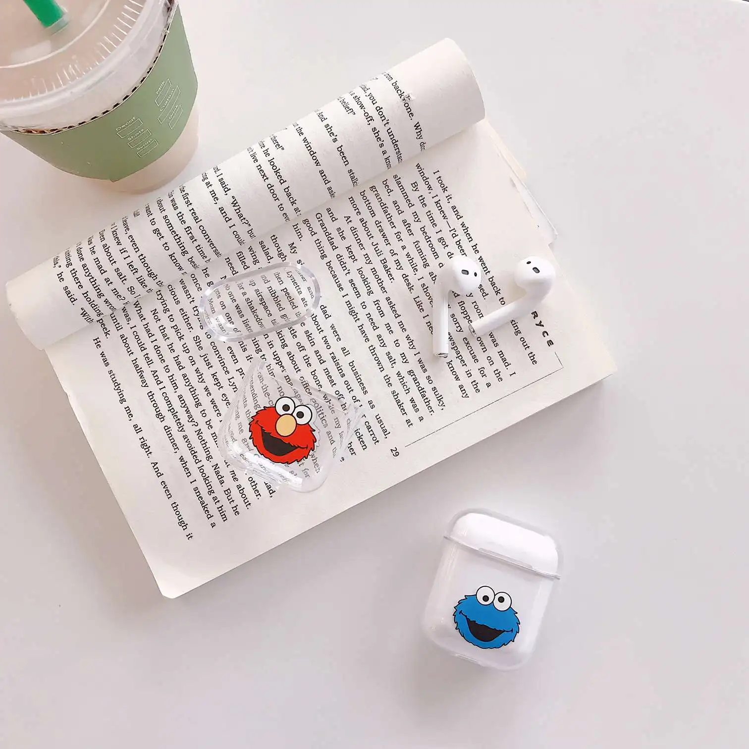 Чехол для Apple AirPods с рисунком из мультфильма, прозрачный жесткий защитный чехол, беспроводной чехол для наушников, милый чехол для Airpods 2, прозрачный чехол, fundas