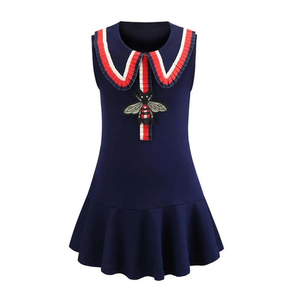 2020 платье принцессы для девочек детское с бантом летние платья маленьких одежда