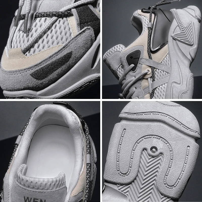 

Men's Basketball Shoes Fashion Platform Sneakers Mens Casual Running Shoes Breathable Mesh Male Jogging Footwear Non-slip New