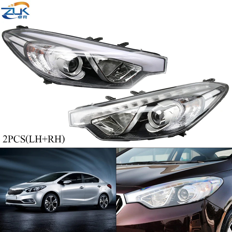 ZUK 2 шт./компл. спереди головной светильник лампа в сборе для KIA Форте K3 CERATO 2013 2014 2015