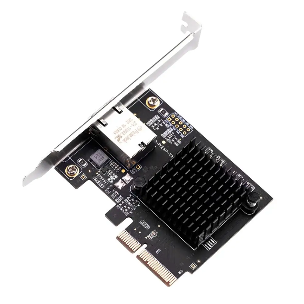 IOCREST Pcie x4 to Single Port 10 Gbase Ethernet Gigabit Nic Pci Express 10G/2.5G/1000M/100/10M RJ45 Lan Network Adapter Card | Компьютеры