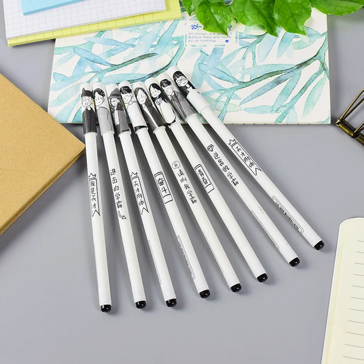 30 Pcs Neutral Pen Cartoon Cute Creative Carbon Signature Pen Student Stationery Gift Stationery