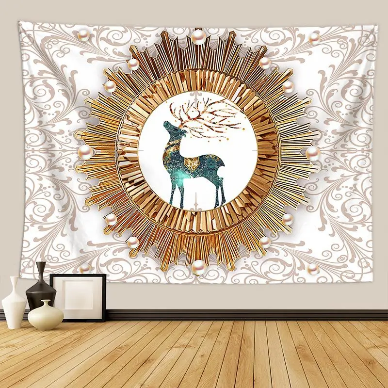 Настенный гобелен в стиле бохо с изображением Будды слона палочки | Дом и сад