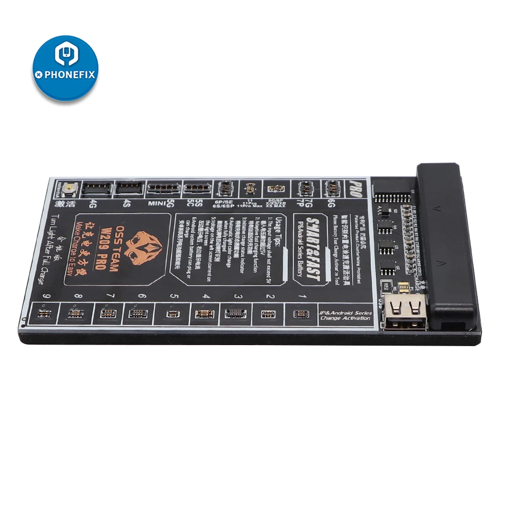 W209 Pro V6 2 в 1 плата активации аккумулятора для iPhone 5 6 7 8 X XS Max 11Pro Samsung Xiaomi тестер