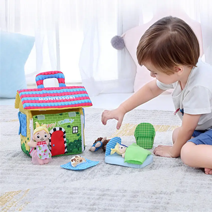 

Детский домик для ролевых игр, набор игрушек для раннего развития, обучающая развивающая игрушка Монтессори, подарок на день рождения