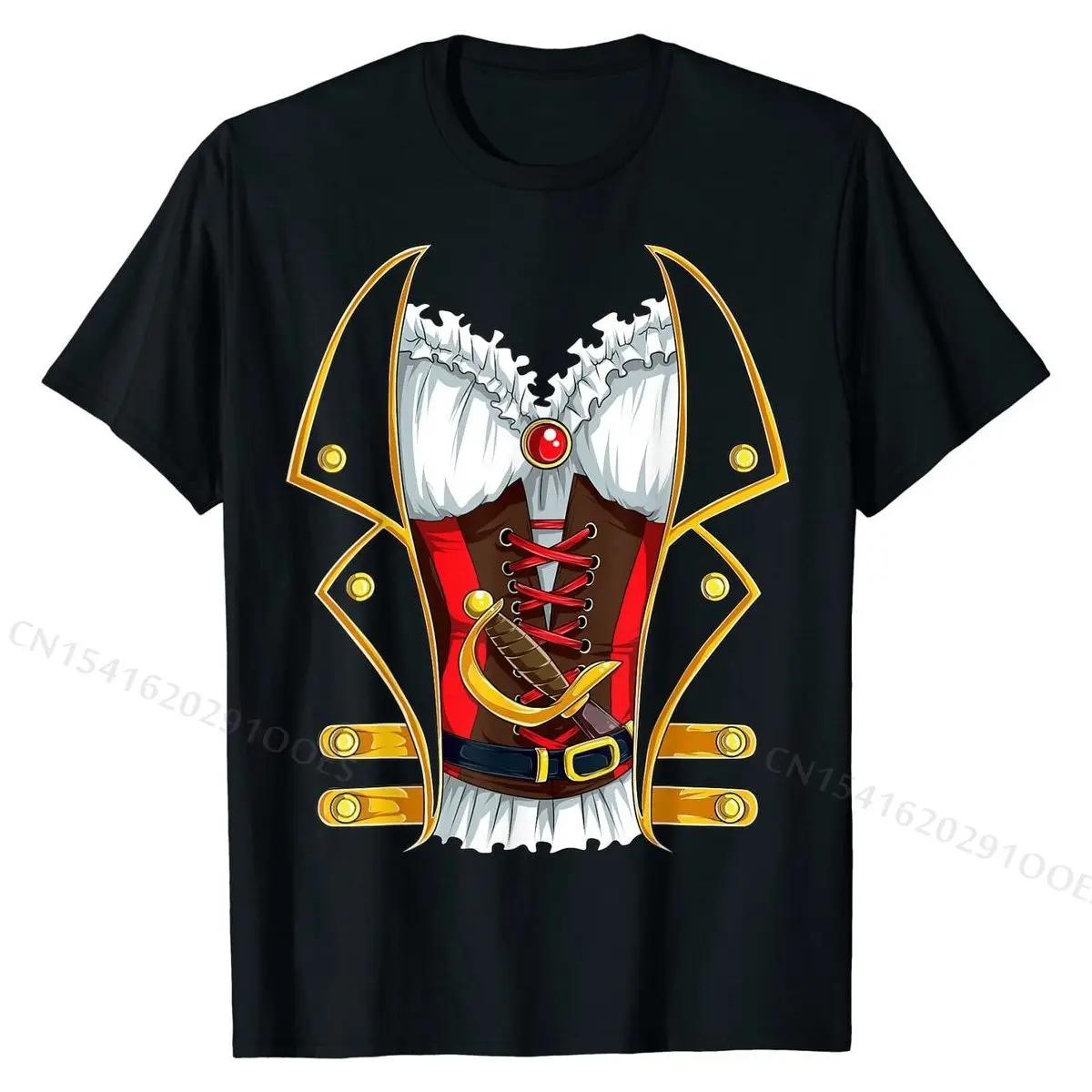 

Pirate Buccaneer Costume T shirt Women Girls Kids Halloween T-Shirt Designer Normal T Shirt Cotton Tshirts for Men Simple Style