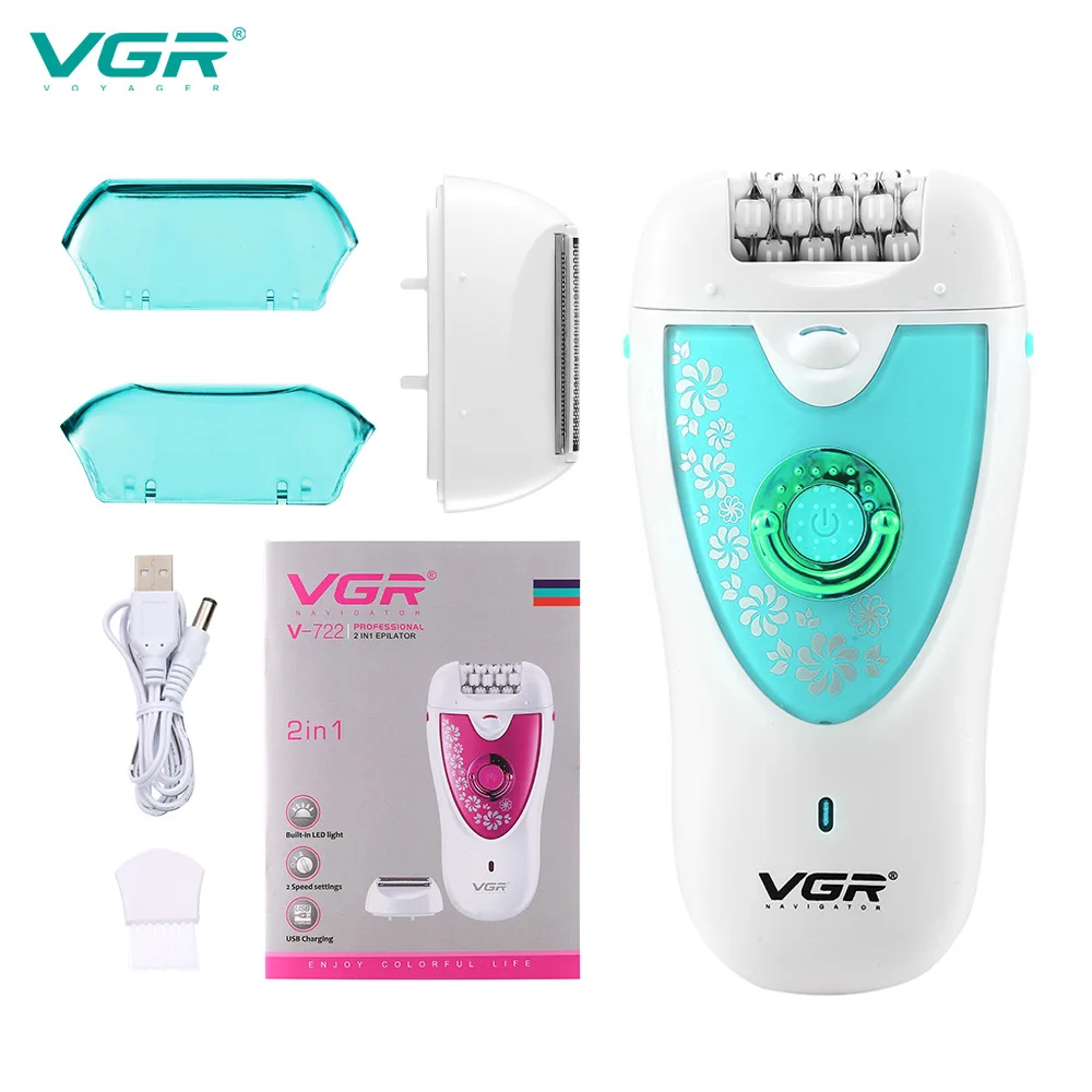 

VGR 2 In 1 Electric Epilator Shaver Lady Plucking Brand Handheld Hair Removal Device Eyebrow Trimmer