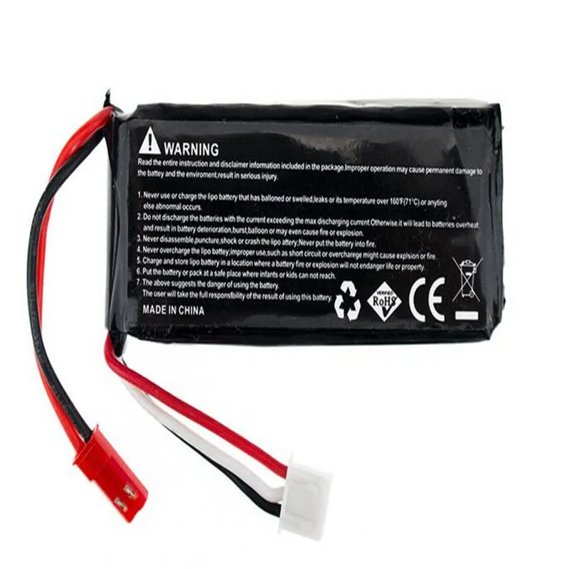 

Free Shipping High Quality 502S H502E Remote Control rc drone spare parts 7.4V 15C 610mAh Lipo Battery with Three to one cable