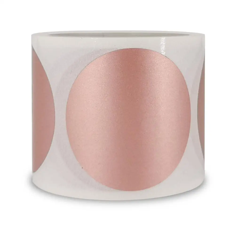 Круглые Стикеры из розового золота 300 шт. персонализированные стикеры для детей