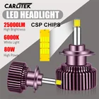 Carlitek H7 H1 H4 светодиодный 360 градусов 25000LM 9005 9006 HB3 HB4 9012 HIR2 светодиодный H11 H8 H9 6000K Автомобильные фары диодные противотуманные Автомобильные фары