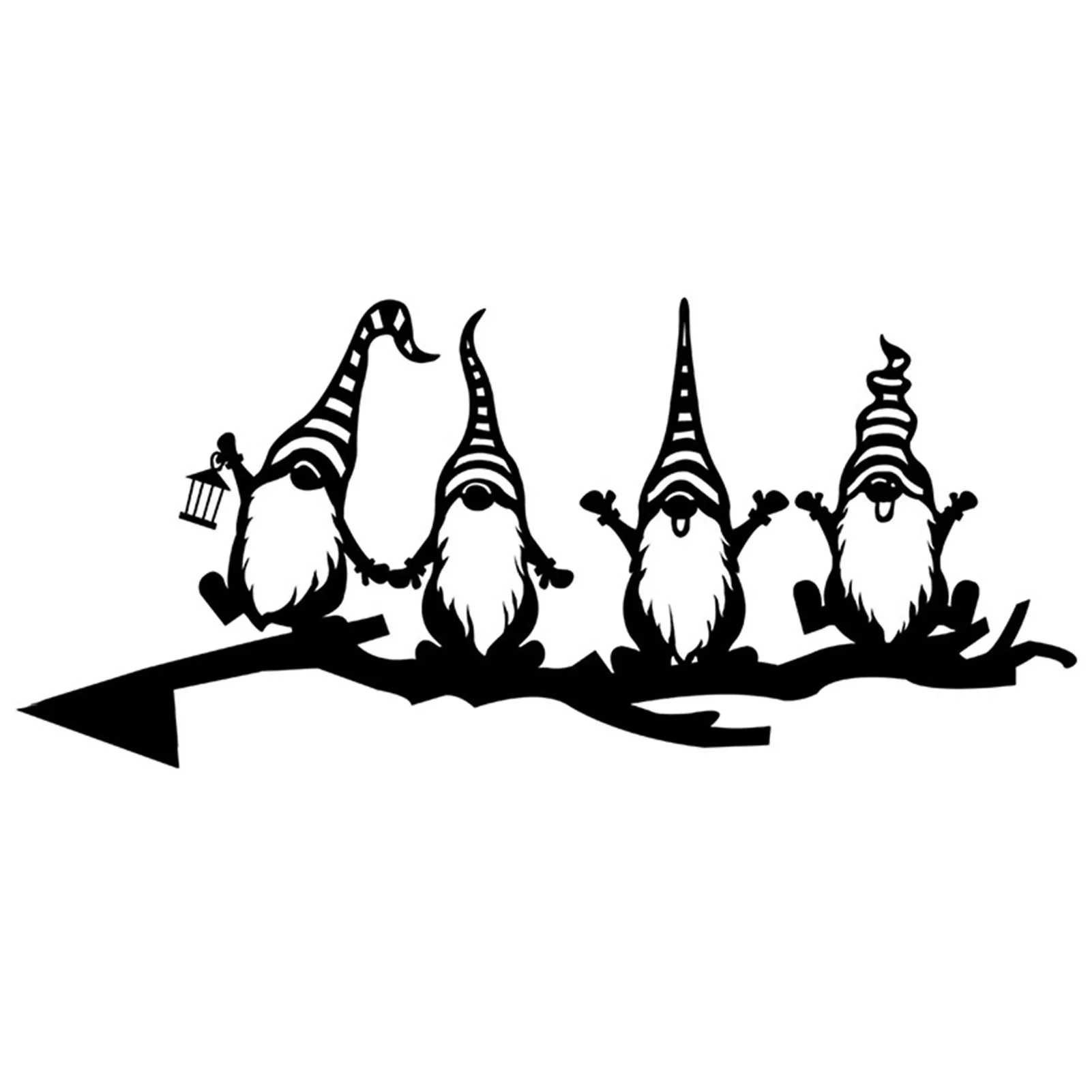 

Dwarf Silhouette Hollow Stakes Iron Family Garden Courtyard Outdoor Tree Decoration PLDI889